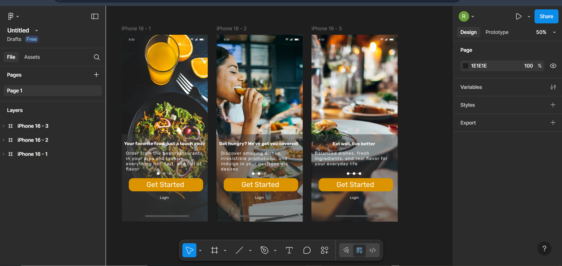 Flavor in a Touch – Food Delivery App Design