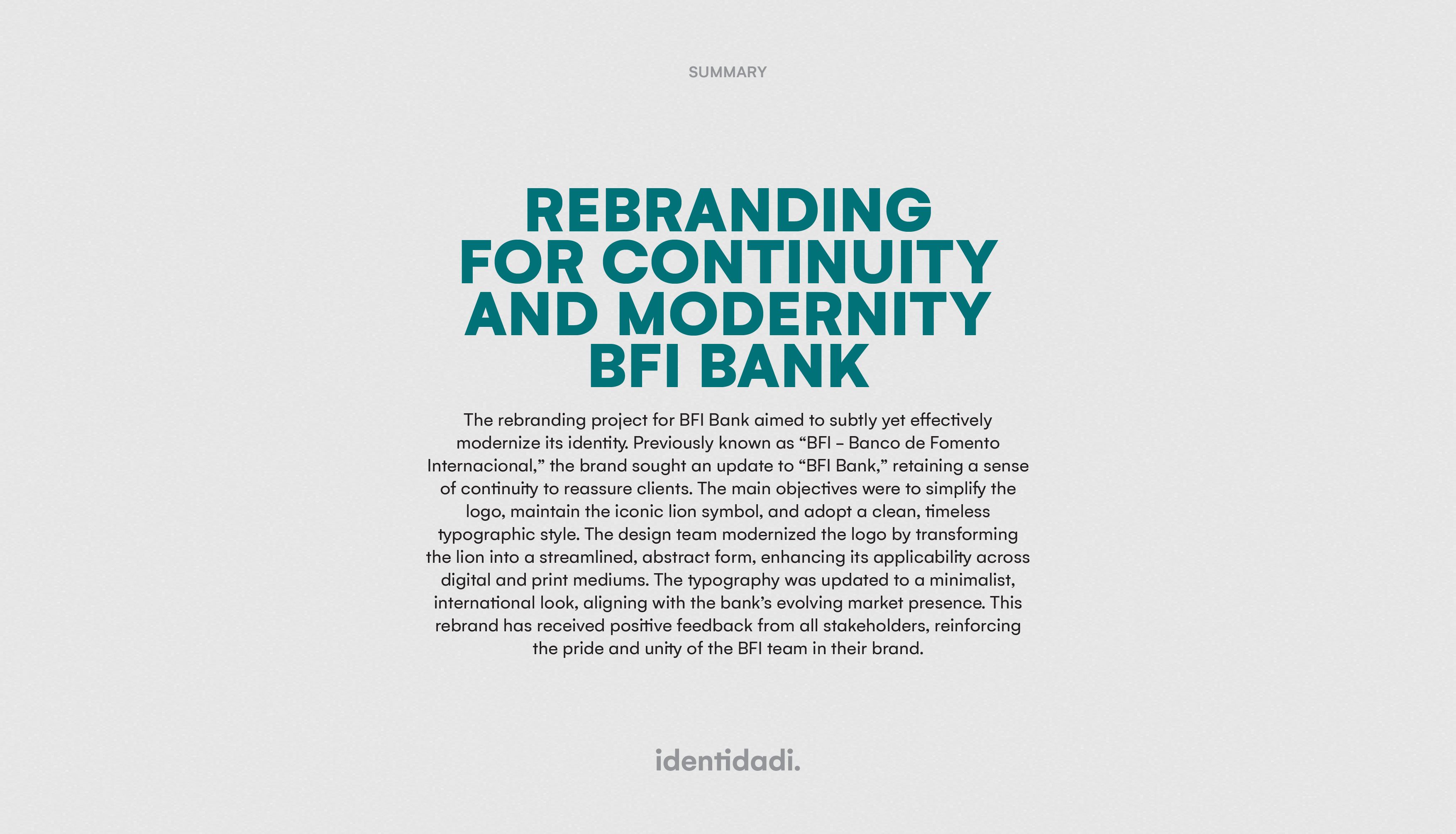 BFI Bank Rebranding