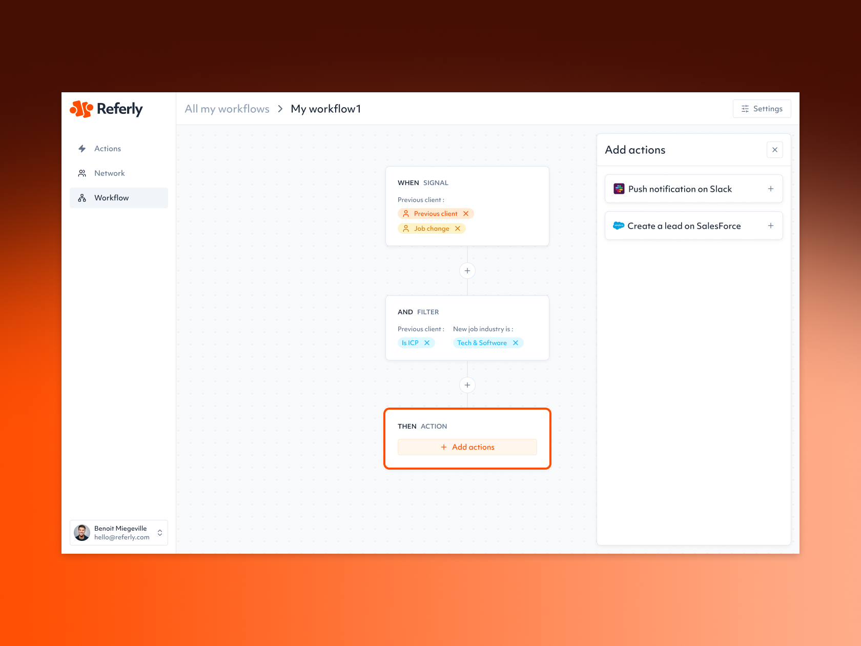 Referly SaaS design