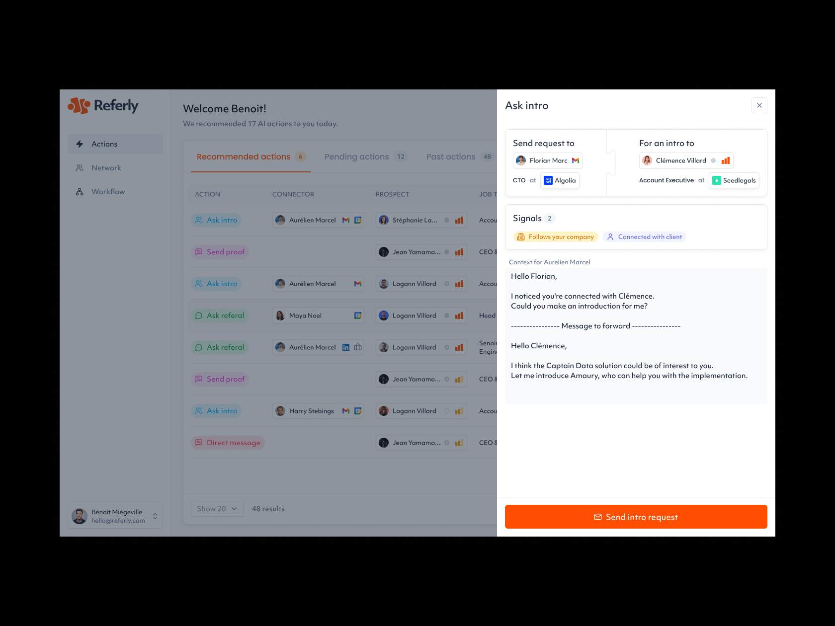 Referly SaaS design