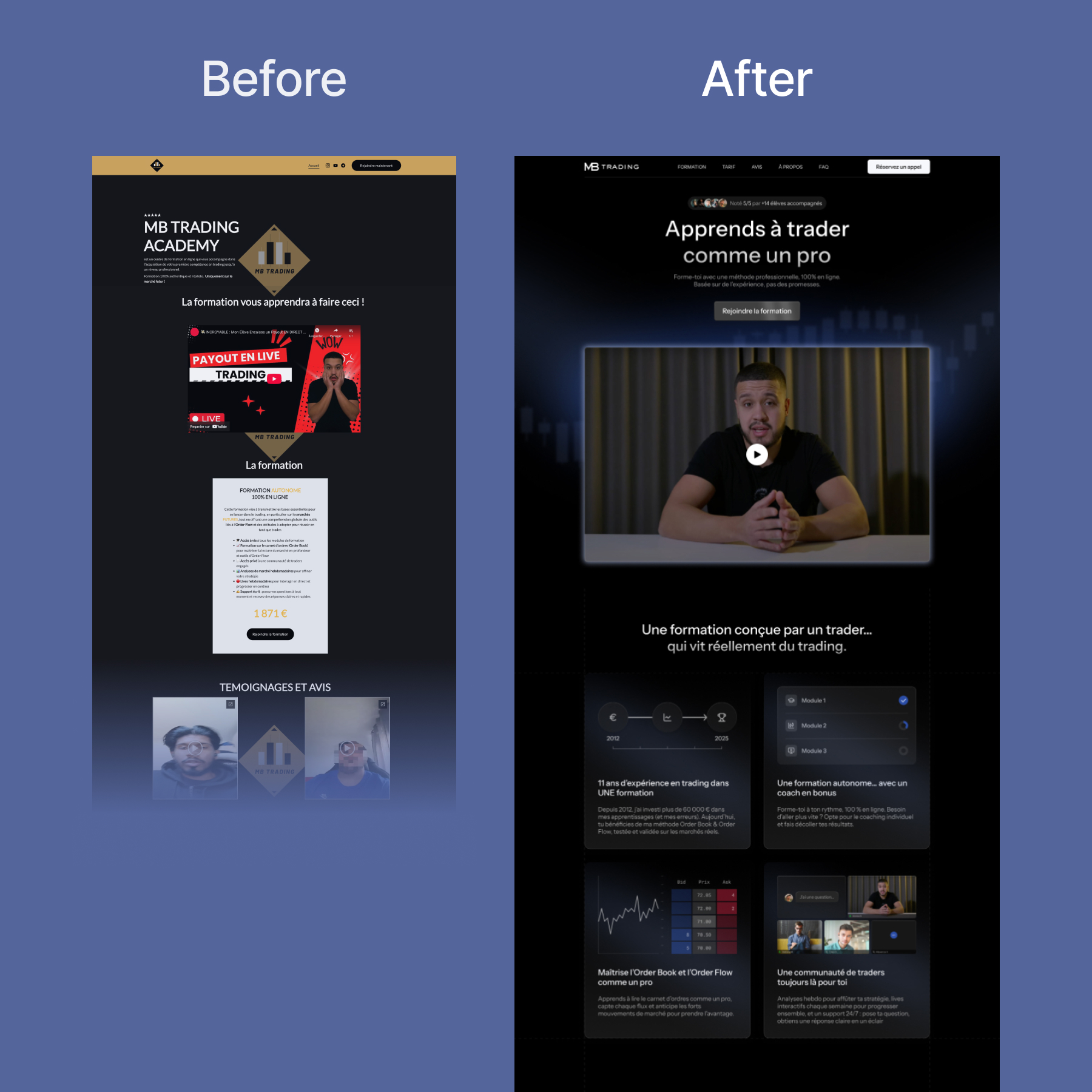 MB Trading - Branding & Landing page