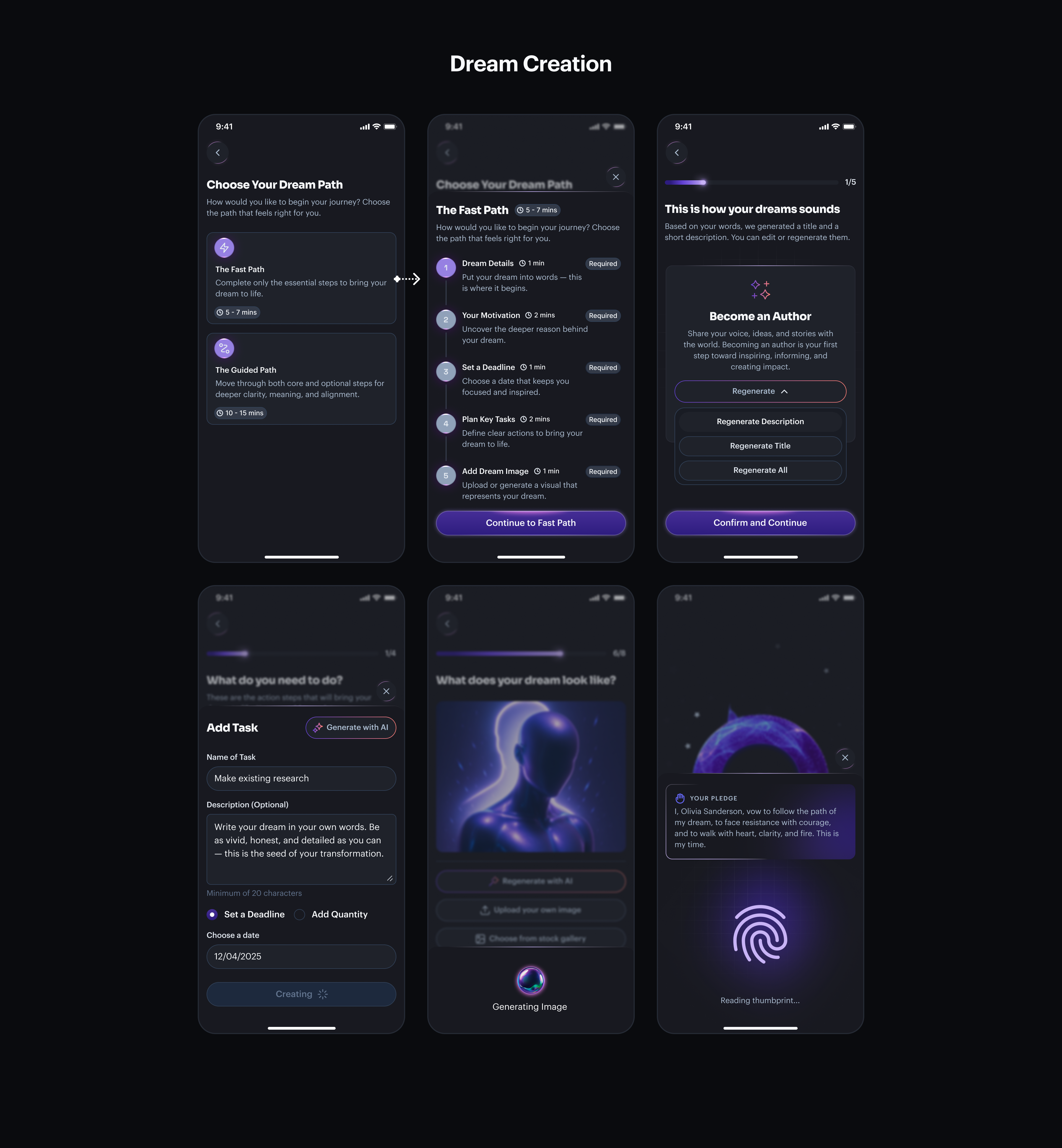 An AI habit tracker and productivity mobile app redesign