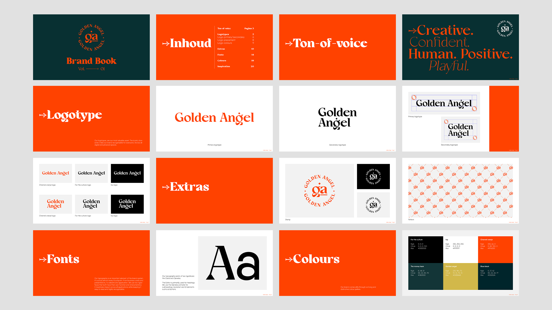 Branding design for lifestyle brand Golden Angel.