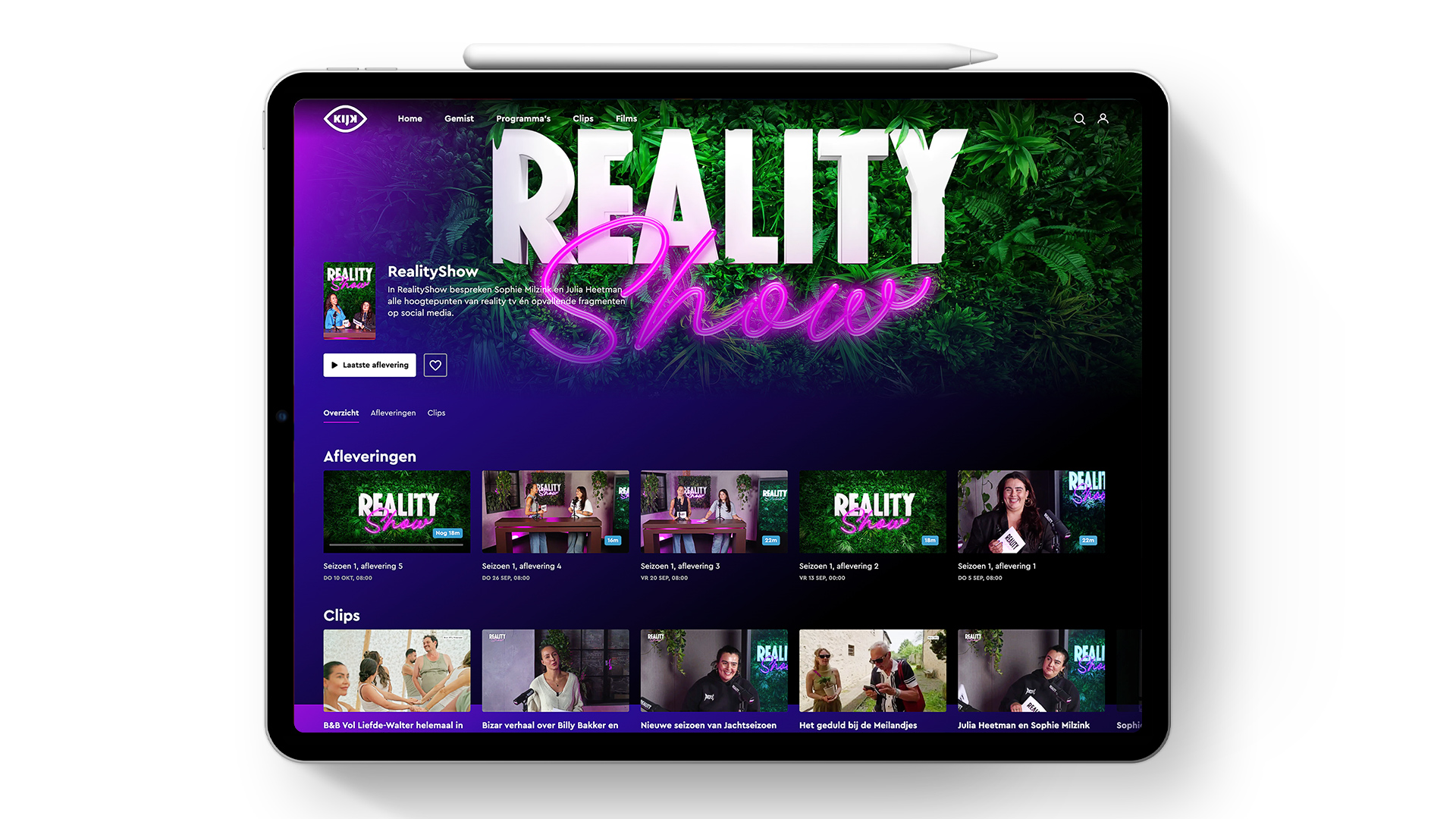 Branding design for TV show RealityShow.