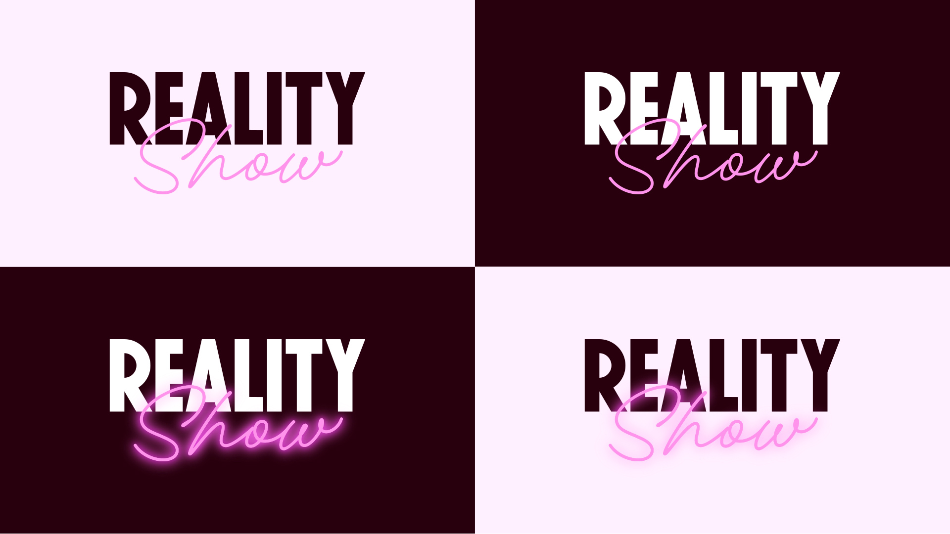 Branding design for TV show RealityShow.
