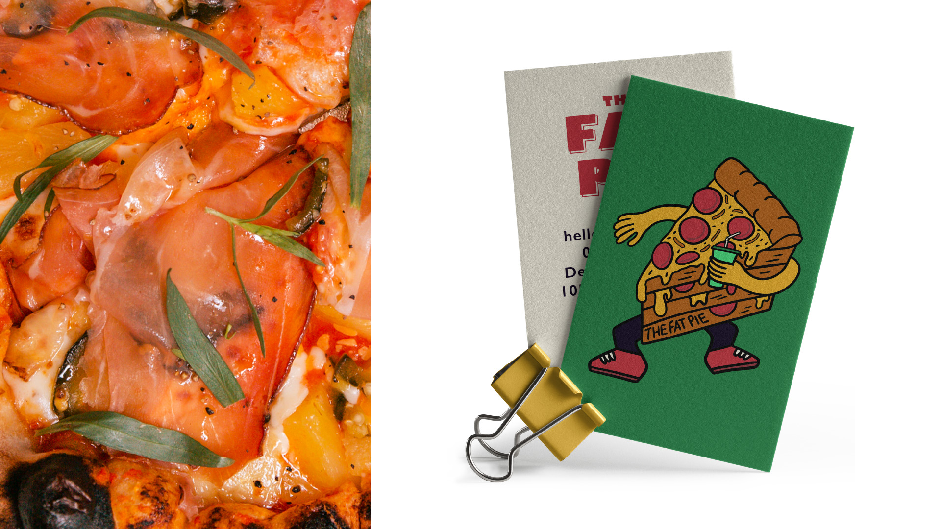 Branding design for restaurant The Fat Pie