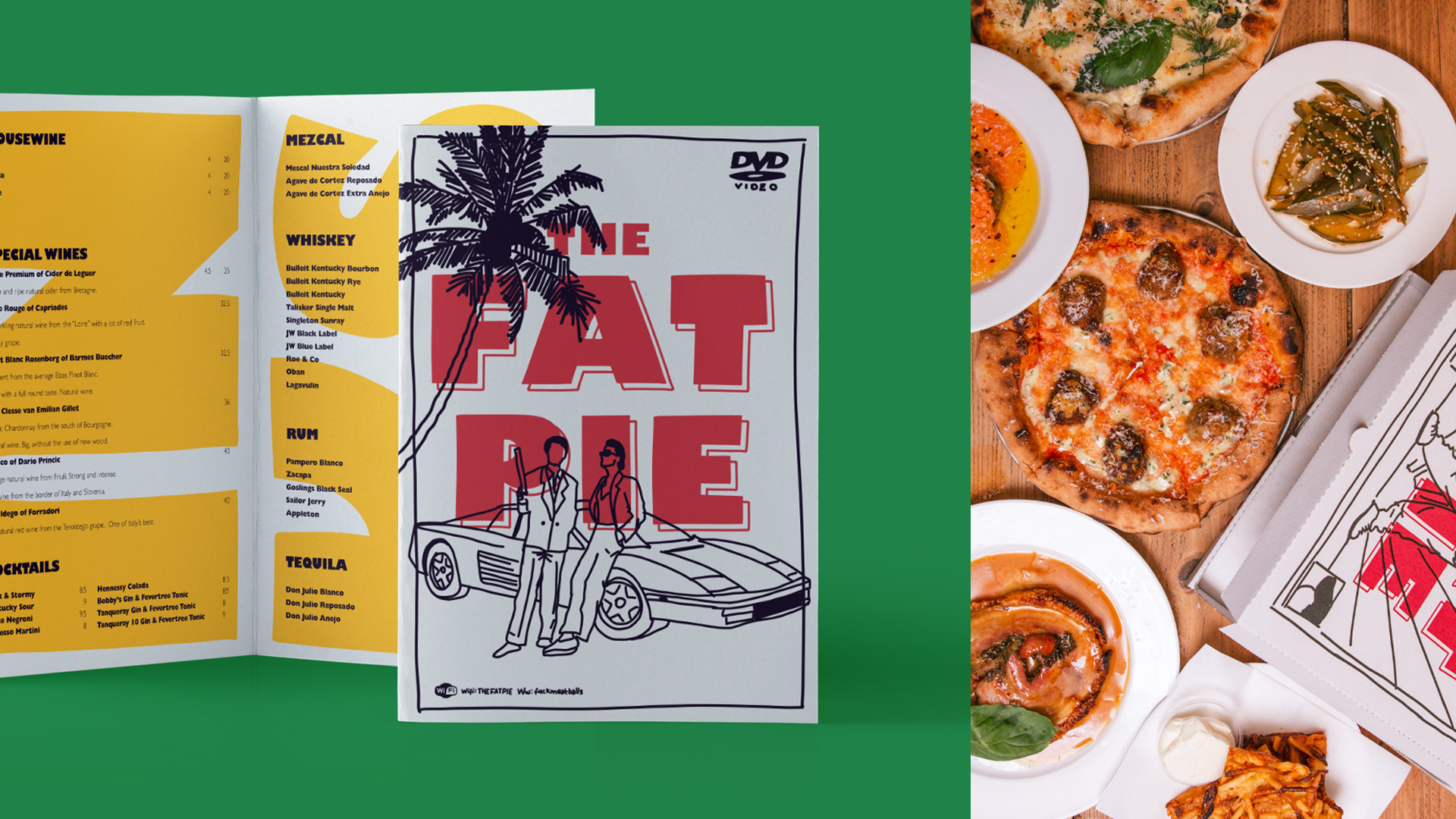 Branding design for restaurant The Fat Pie