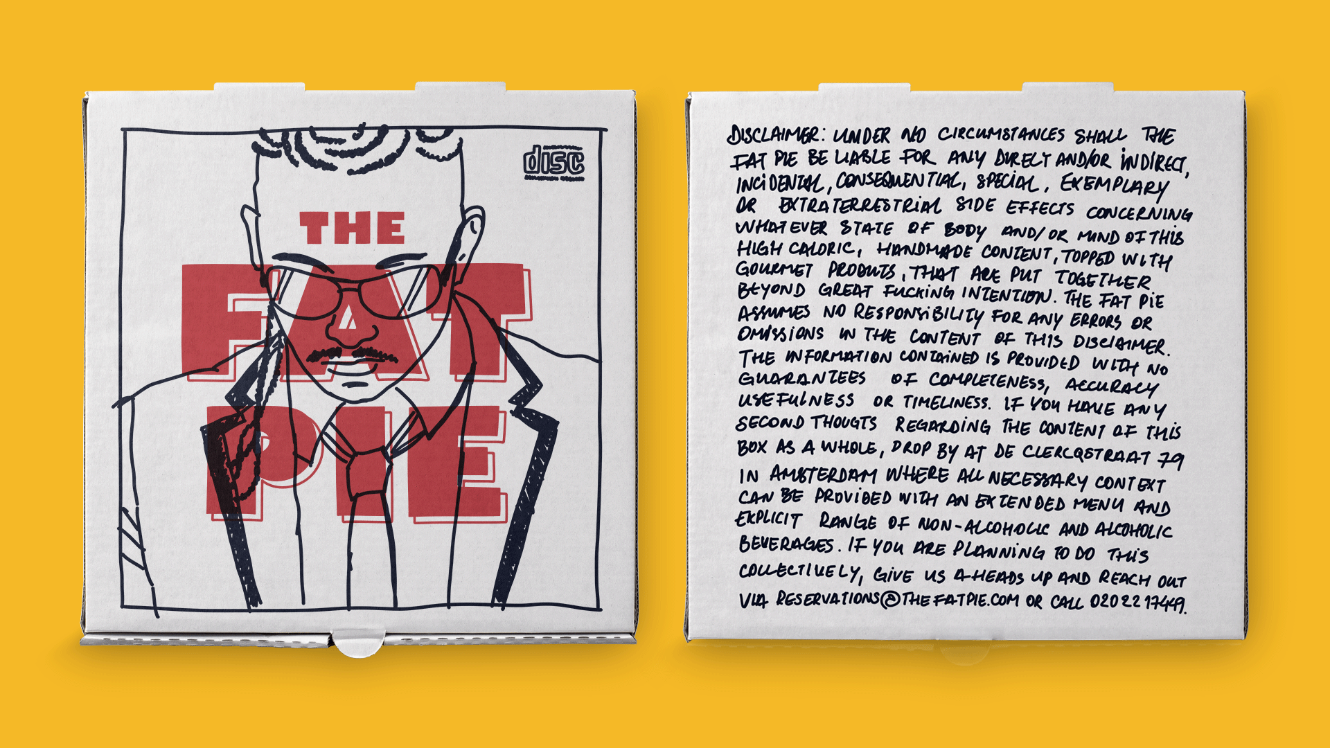 Branding design for restaurant The Fat Pie