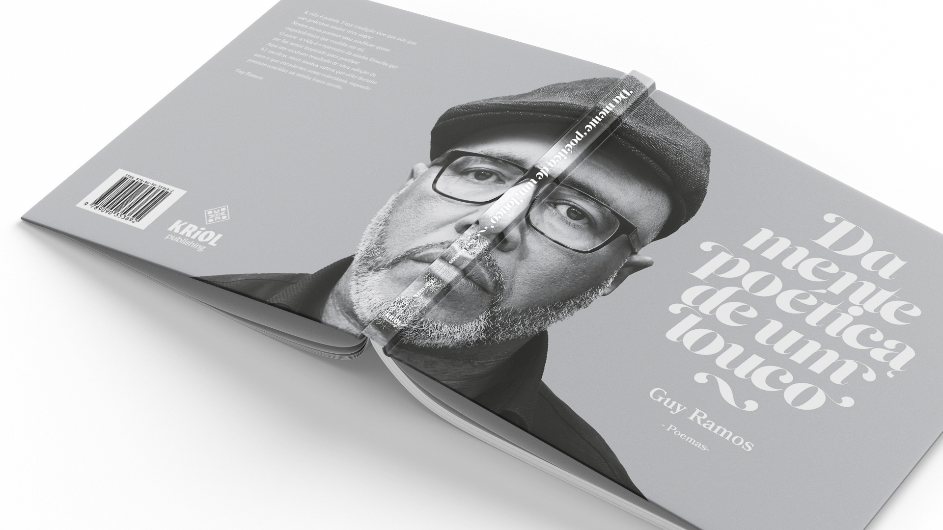 "Da Mente Poética de um Louco" book design.