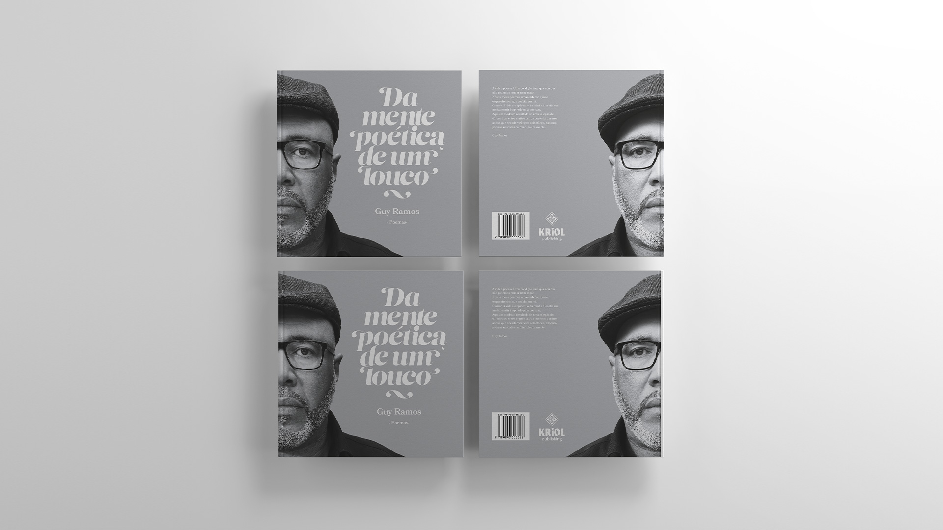 "Da Mente Poética de um Louco" book design.